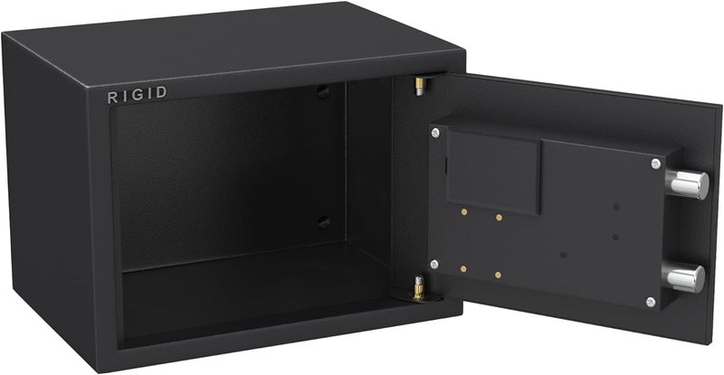 RIGID Safe Box for Home - Digital Keypad Safe Locker, Steel Anti-Theft Security Safe for Money, Jewelry & Documents, Small Fireproof Locker Box - Image 4